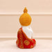 Little Praying Buddha Monk in Red & Gold Robes Resin Figurine (9.5 Inch) - View 1