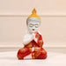 Little Praying Buddha Monk in Red & Gold Robes Resin Figurine (9.5 Inch) - View 5
