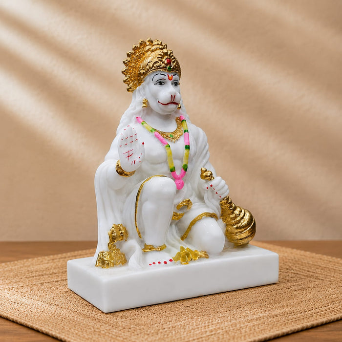 Lord Hanuman with Gada Premium Resin Statue (9.4 Inch) - View 3