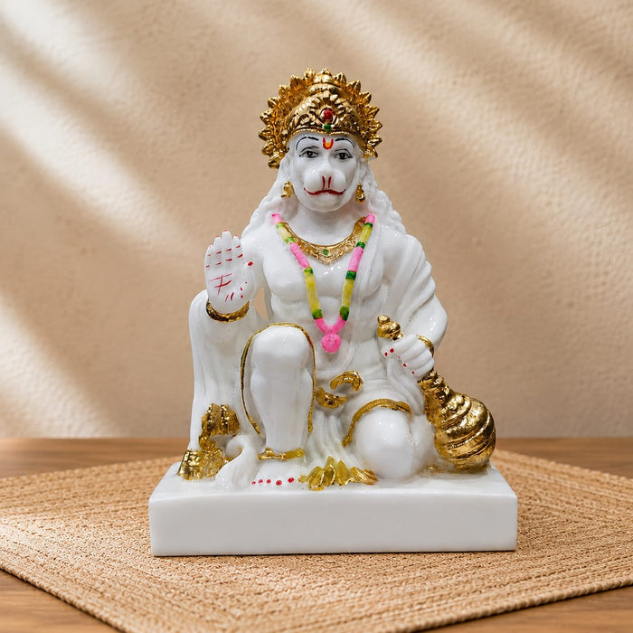 Lord Hanuman with Gada Premium Resin Statue (9.4 Inch) - View 7