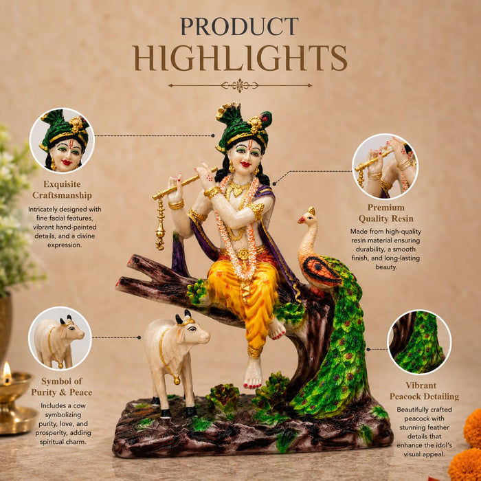 Lord Krishna Resin Idol – 14 Inch