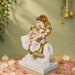 Majestic Goddess Durga on Lion White & Gold Resin Idol (9.5 Inch) - View 2