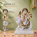 Majestic Goddess Durga on Lion White & Gold Resin Idol (9.5 Inch) - View 3