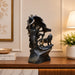 High-resolution craftsmanship detail shot displaying intricate ornamental work on Majestic Lion Pride Abstract Resin Bust (11 Inch)