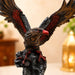 Majestic Red-Winged Eagle on Rock Pedestal Resin Showpiece (11.3 Inch) - View 2