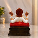 Majestic Seated Ganesha on Red Cushion Resin Idol (7.19 Inch) - View 2