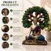 Meditating Buddha Under Tree of Life Resin Showpiece (9.5 Inch) - View 3