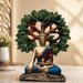 Meditating Buddha Under Tree of Life Resin Showpiece (9.5 Inch) - View 4