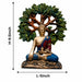 Meditating Buddha Under Tree of Life Resin Showpiece (9.5 Inch) - View 5