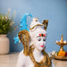 Meditating Lord Shiva White Resin Idol with Blue Snake (10.7 Inch) - View 5