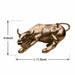 Metallic Bronze Charging Bull Resin Sculpture (6 Inch) - View 6