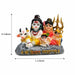 Exact dimension guide and measurement chart showing height and proportions of Miniature Multicolor Shiv Parivar Resin Car Dashboard Idol (2.8 Inch)