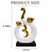 Side profile perspective showcasing elegant three-dimensional contours and sculptural depth of Modern Abstract Intertwined Elephant Couple Porcelain Sculpture (13 Inch)
