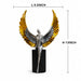 Modern Abstract Silver Angel with Gold Wings on Cylinder Base Resin Sculpture (13 Inch) - View 3