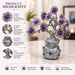Modern Silver Evil Eye Floral Tree in Textured Pot Resin Decor (8.5 Inch) - View 4