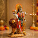 The Multicolour Goddess Durga on Lion beautifully styled in a modern home interior setting to inspire decor placement.