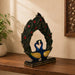 Ornate Resin Peacock Couple Showpiece with Gemstone Feathers (11 Inch) - View 2