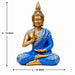 Premium Blue & Gold Meditating Resin Buddha Statue (Style 2) (16 Inch) - View 5