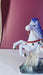 Premium royal blue ceramic stallion art decor by The Decor Paradise