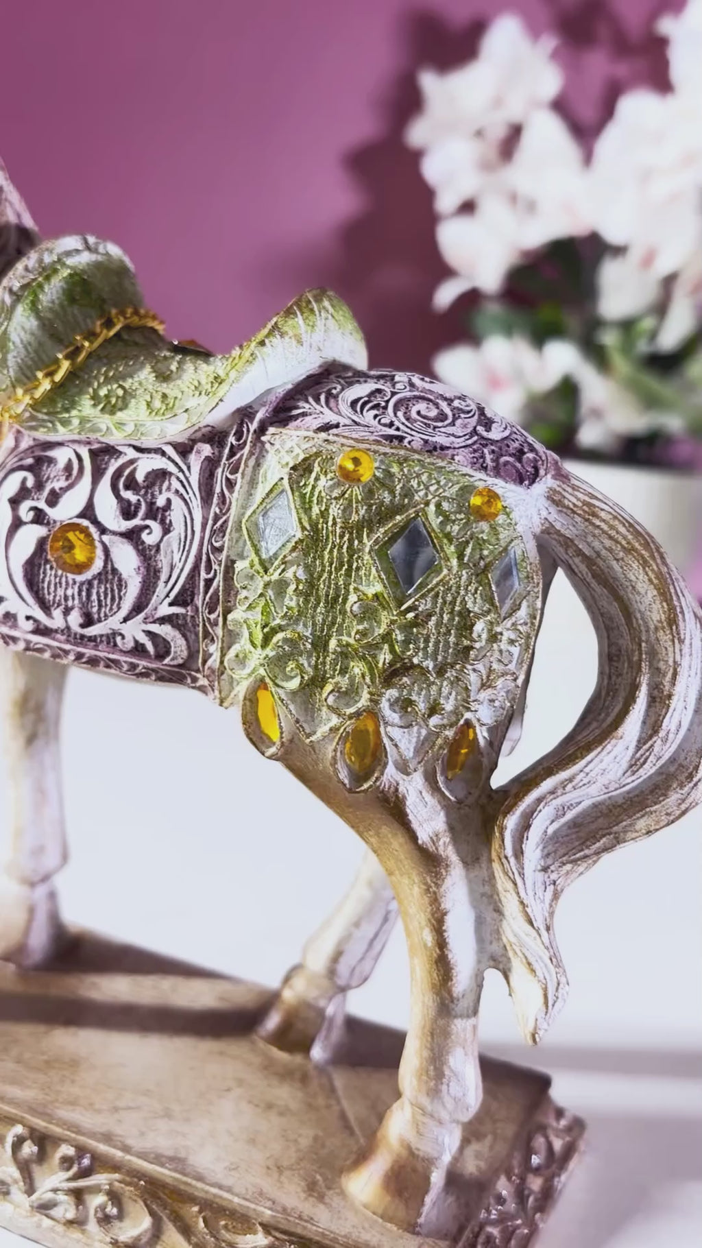 Decorative Horse Statue Side Angle