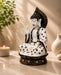 Pure White & Gold Meditating Resin Buddha Statue (12 Inch) - View 1