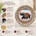 High-resolution craftsmanship detail shot displaying intricate ornamental work on Royal Elephant Hand-Painted Decorative Marble Plate with Stand (9.4 Inch)