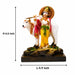 Sacred Lord Krishna & Cow Resin Figurine with Golden Halo (6.6 Inch) - View 7