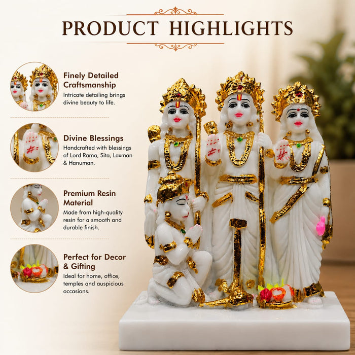 Sacred Ram Darbar Family Resin Statue Set (8 Inch) - View 3