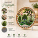 High-resolution craftsmanship detail shot displaying intricate ornamental work on Scenic Peacock Family Decorative Marble Plate with Stand (9.4 Inch)