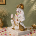 Serene White Resin Lord Hanuman Bust with Gold Crown (9.5 Inch) - View 5