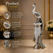 A direct front-facing view of the Silver Peacock on Pillar showcasing its vibrant details and premium finish.