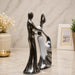 Modern Abstract Silver & White Porcelain Dancing Couple Sculpture (12 Inch) - Shot 3