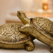 Three Stacked Golden Feng Shui Turtles Resin Figurine (3.5 Inch) - View 3