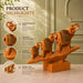 Traditional Terracotta Finish Elephant Family on Log Resin Showpiece (11 Inch) - View 2