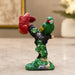 High-resolution craftsmanship detail shot displaying intricate ornamental work on Vibrant Red and Green Macaw Parrots Resin Figurine (8.2 Inch)