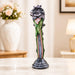Vintage Style Parrot on Candlestick Stand Resin Figurine (15 Inch) - View 2