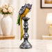 Vintage Style Parrot on Candlestick Stand Resin Figurine (15 Inch) - View 5