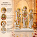 A direct front-facing view of the White and Gold Ram Darbar showcasing its vibrant details and premium finish.