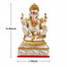 A dimensional diagram illustrating the exact height and width of the White and Red Ganesha Idol.
