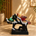Winter Scene Colorful Birds on Snow Branch Resin Figurine (6.5 Inch) - View 3