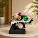 Winter Scene Colorful Birds on Snow Branch Resin Figurine (6.5 Inch) - View 1