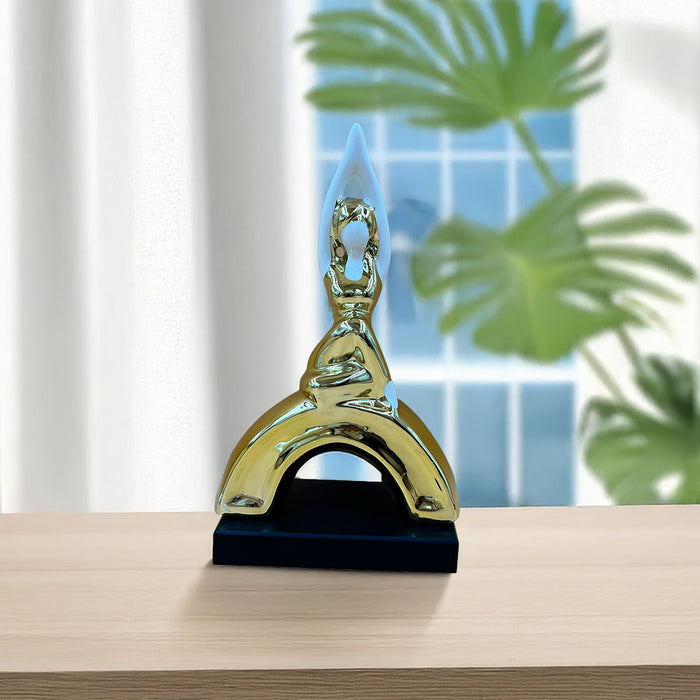 Abstract Golden Yoga Pose Figurine – A Perfect Blend of Art and Serenity